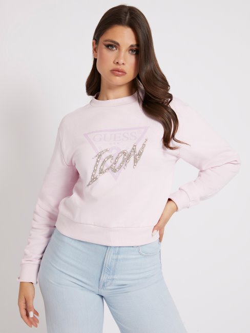 Sweat Triangle Logo Guess Rose