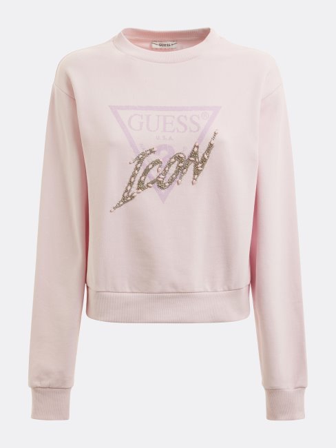Sweat Triangle Logo Guess Rose