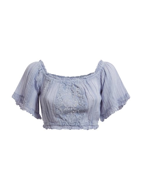 Crop Top à épaules Dénudées Lilas Guess