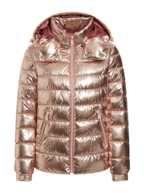 Doudoune Guess Rose Effet Métal