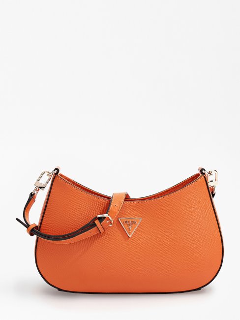 Devine Alexie Saffiano Hobo Orange
