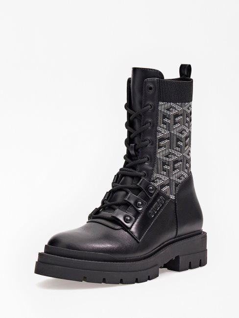 Bottes De Combat Odalis Avec Logo G Cube Noir Guess
