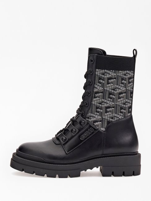 Bottes De Combat Odalis Avec Logo G Cube Noir Guess