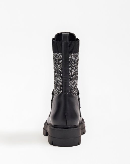 Bottes De Combat Odalis Avec Logo G Cube Noir Guess