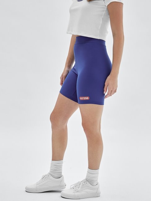 Guess Short De Cycliste Bleu Avec Logo Sur Le Côté