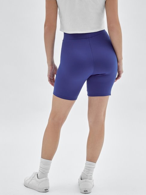 Guess Short De Cycliste Bleu Avec Logo Sur Le Côté
