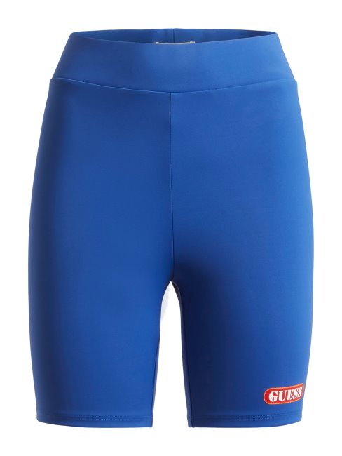 Guess Short De Cycliste Bleu Avec Logo Sur Le Côté