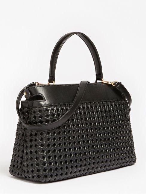 Sac à Main Guess Sicilia Tressé Noir