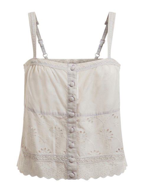 Détails D'œillets Top Guess Lilas