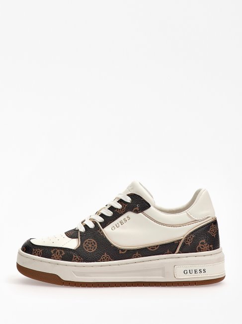 Guess Baskets Blanches à Logo Multicolore Tokyo 4g Pivoine