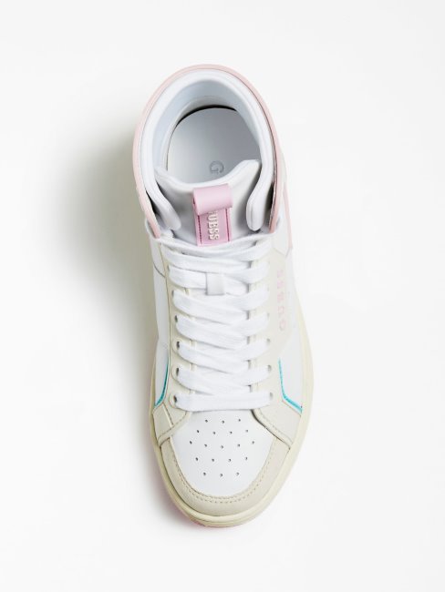 Baskets Montantes à Logo Bianqa Blanc Guess