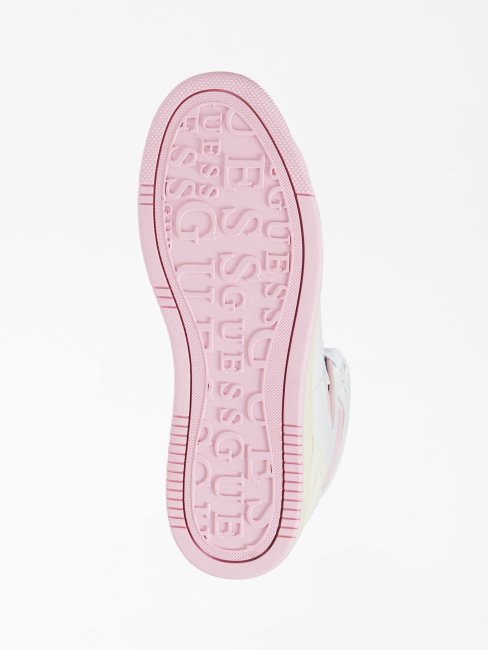 Baskets Montantes à Logo Bianqa Blanc Guess