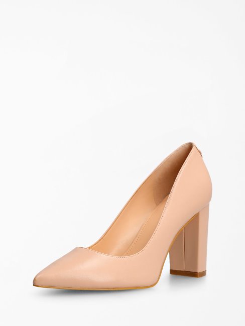 Escarpin Guess Bettey En Cuir Véritable Beige