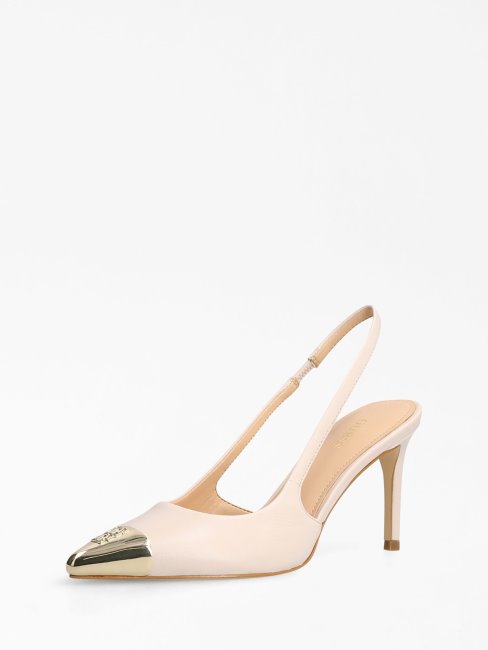 Guess Blanc Aleksa Cuir Mariée Arrière