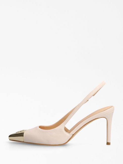 Guess Blanc Aleksa Cuir Mariée Arrière