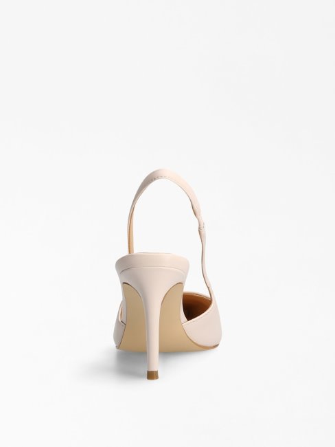 Guess Blanc Aleksa Cuir Mariée Arrière