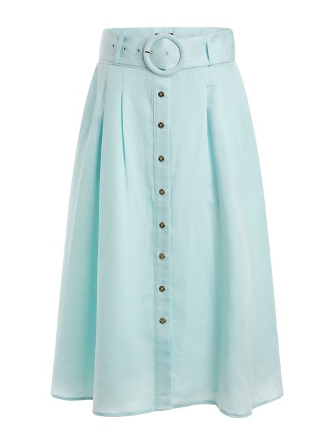 Jupe Ceinturée Marciano Bleu Clair Guess