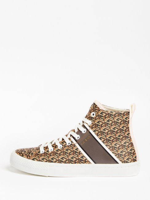 Guess Baskets à Meneaux Logo Elga Marron