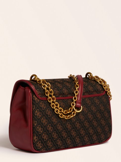 Sac Bandoulière Guess Rouge Foncé Aileen 4g Logo