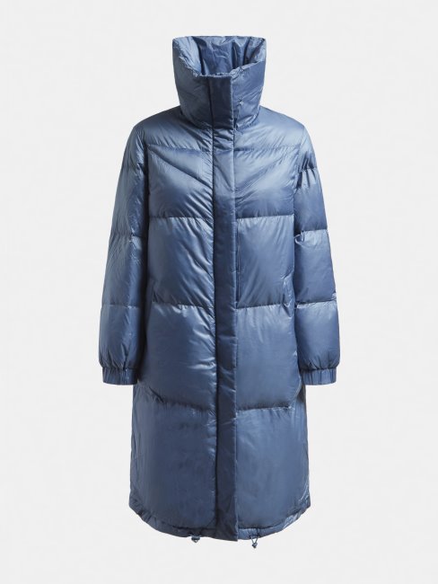 Guess Doudoune Doublure Imprimée En Duvet Véritable Bleu Clair