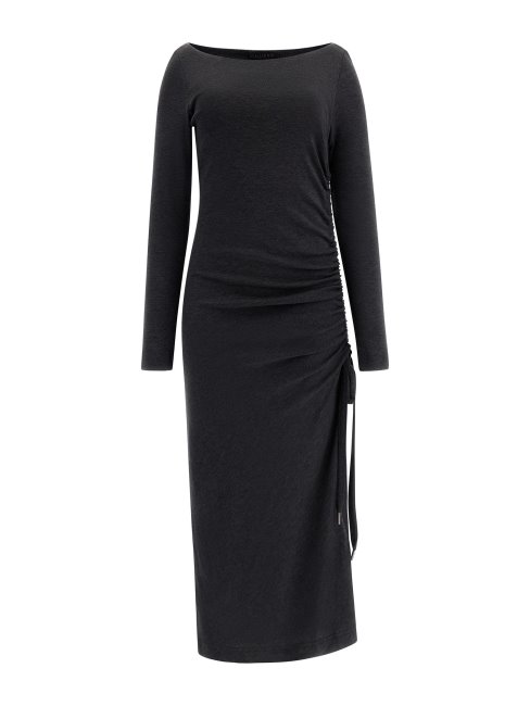 Robe Longue Avec Cordon De Serrage Sur Le Côté Gris Guess