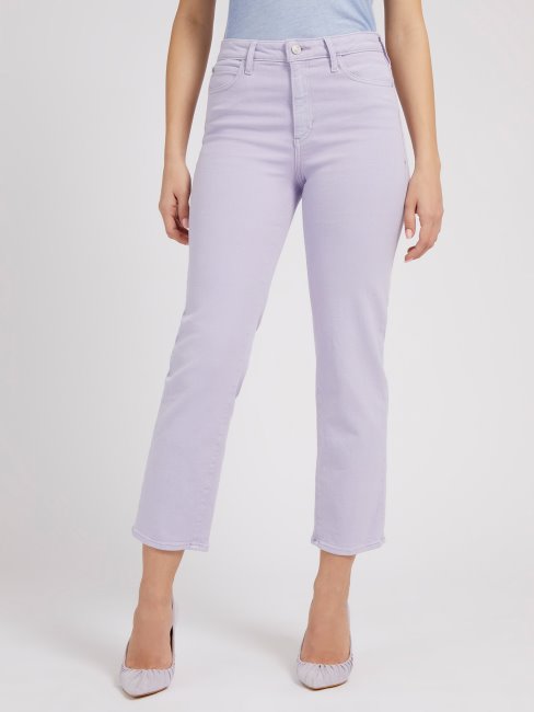 Pantalon En Jean Droit Lilas Guess