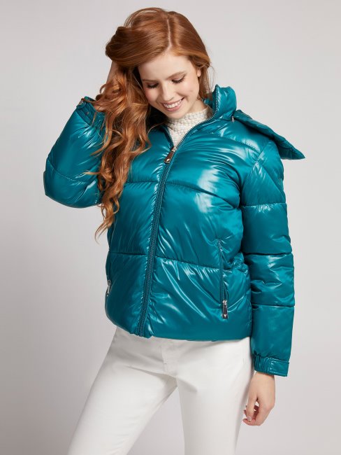 Doudoune Matelassée à Capuche Guess Vert
