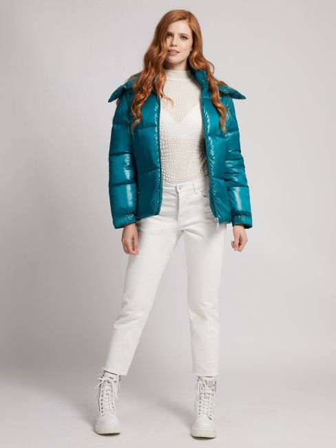 Doudoune Matelassée à Capuche Guess Vert