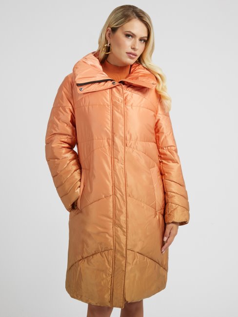 Guess Couleur Dégradé Longue Doudoune Orange