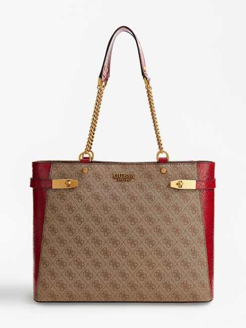 Sac Cabas Zadie 4g Logo Rouge Guess