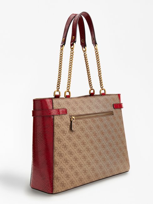 Sac Cabas Zadie 4g Logo Rouge Guess