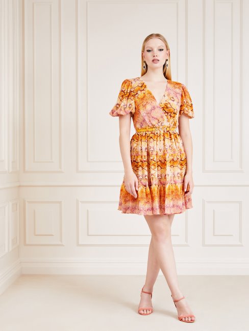 Robe Imprimée Marciano Orange Guess