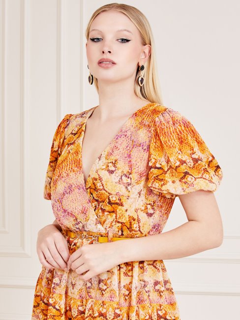 Robe Imprimée Marciano Orange Guess