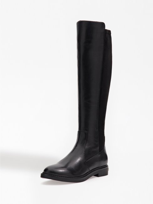Bottes Hautes Faeya En Similicuir Noir Guess