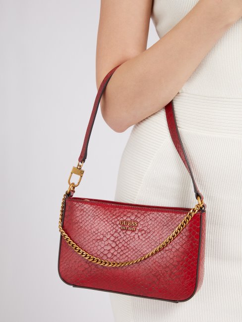 Katey Imprimé Python Sac à Bandoulière Guess Rouge