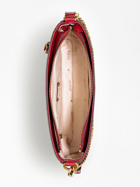 Katey Imprimé Python Sac à Bandoulière Guess Rouge
