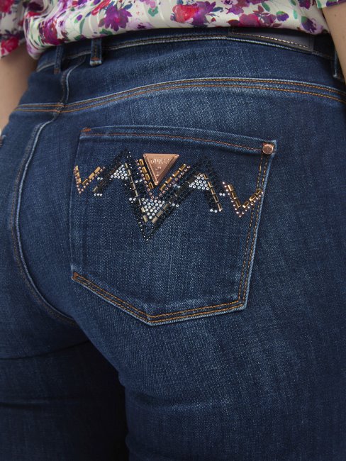 Guess Blue Jewel Jegging Fit Denim Pantalon