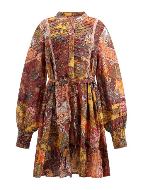 Robe Imprimée Cachemire Rouge Guess