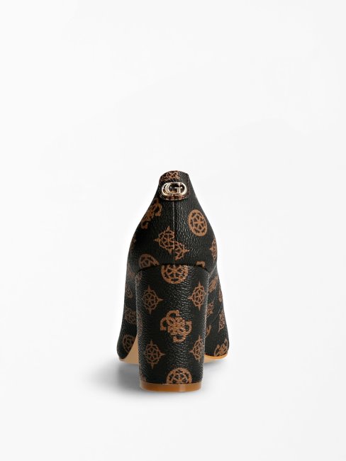 Escarpins Bettey 4g Pivoine Marron Logo Guess