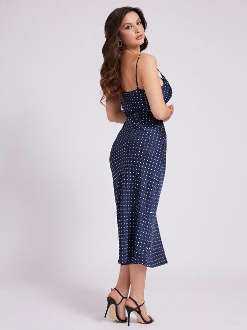 Robe Nuisette Imprimé Pois Guess Bleu
