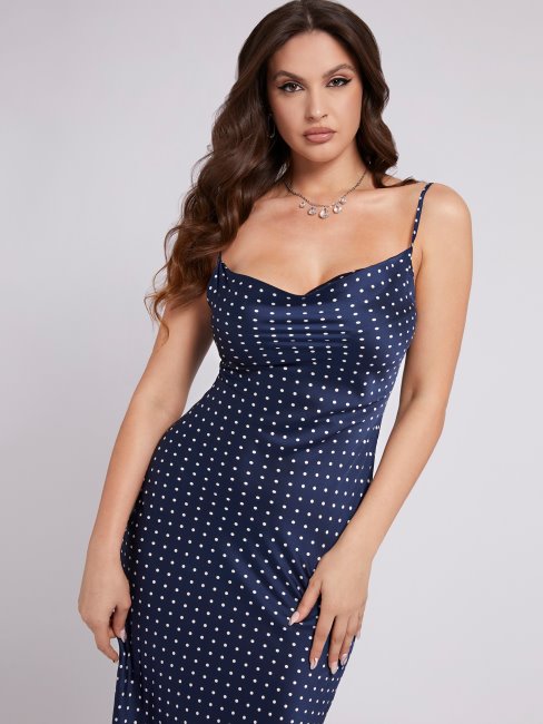 Robe Nuisette Imprimé Pois Guess Bleu