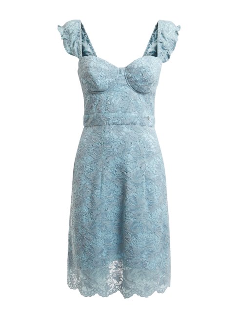 Robe Bleu Clair En Dentelle Guess