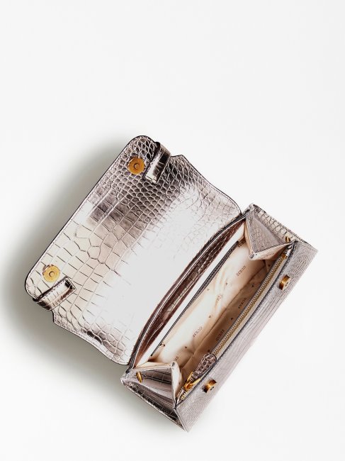 Sac à Main Guess Gris Imprimé Croco Enisa