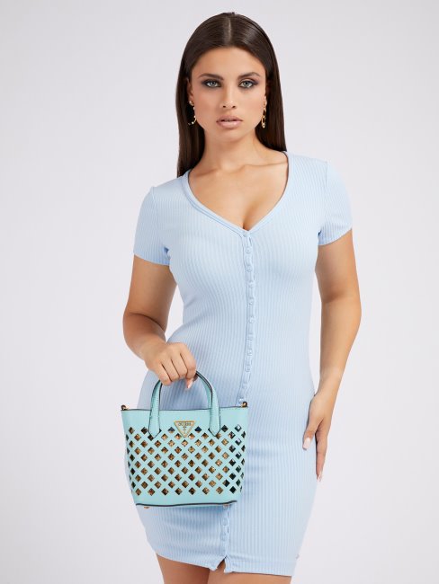Mini Cabas Guess Aqua Bleu Clair