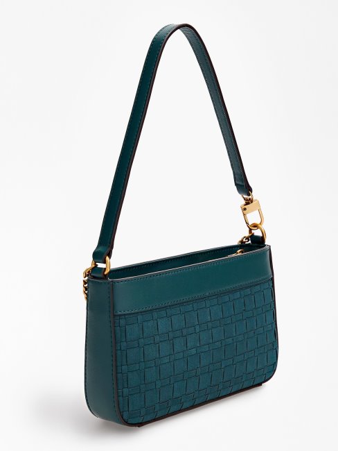 Mini Sac à Bandoulière Tissé Katey Guess Vert