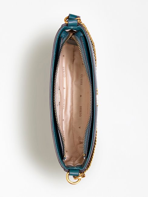 Mini Sac à Bandoulière Tissé Katey Guess Vert