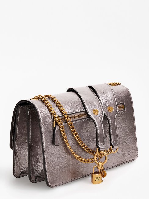 Amantea Mini Sac à Bandoulière Guess Gris Foncé