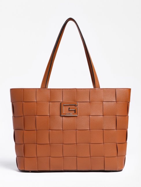 Cabas Tressé Liberty City Guess Marron