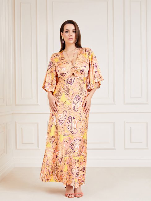 Marciano Robe Imprimée All Over Guess Jaune