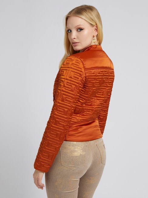Veste Orange à Logo Brodé Guess